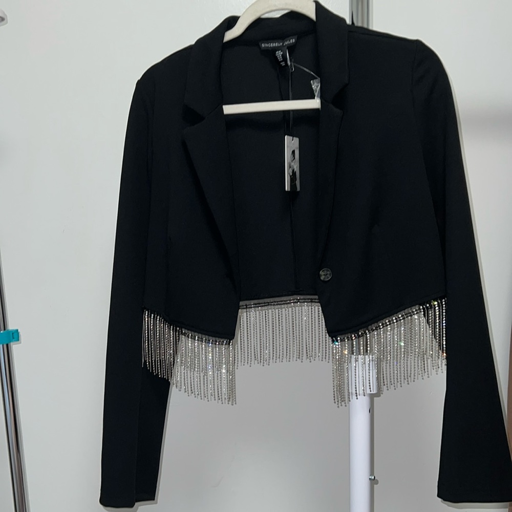 Diamond Cropped Blazer